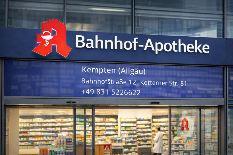 Bahnhof-Apotheke Kempten Außenansicht